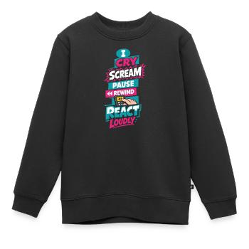 Anime-fangirl Schreit Anime-reaktion - Kinder Premium Organic Sweatshirt - Schwarz - Vorne - AI Model Kid Female (0cm)