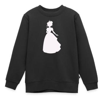 Princesse en robe de bal - Sweat Premium enfant bio - noir - Devant - AI Model Kid Female (0cm)