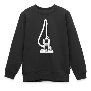 Staubsauger Symbol Reinigungsfirma - Kinder Premium Organic Sweatshirt - Schwarz - Vorne - AI Model Kid Female (0cm)