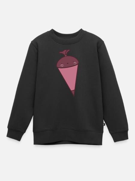 Joli cône d’école rose - Sweat Premium enfant bio - noir