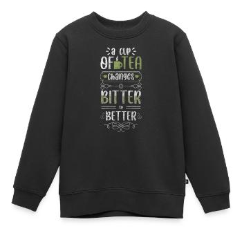 Teeliebhaber Erholung Warm - Kinder Premium Organic Sweatshirt - Schwarz - Vorne - AI Model Kid Female (0cm)