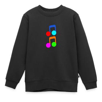 Notes de musique colorées notes de musique musique - Sweat Premium enfant bio - noir - Devant - AI Model Kid Female (0cm)