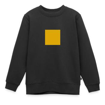 CARRE JAUNE - Sweat Premium enfant bio - noir - Devant - AI Model Kid Female (0cm)
