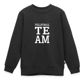 Équipe de volley-ball - Sweat Premium enfant bio - noir - Devant - AI Model Kid Female (0cm)
