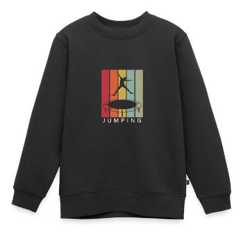 Jumping Jumping Trampoline Sport - Kids Premium Organic Sweatshirt - black - Front - AI Model Kid Female (0cm)