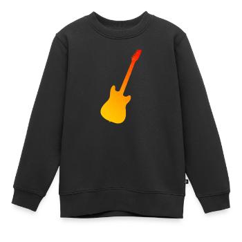 Guitare Guitare Guitare Guitare Femme Guitare Joue - Sweat Premium enfant bio - noir - Devant - AI Model Kid Female (0cm)