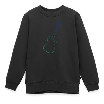 Gitarrenspieler Gitarre akustische gitarre - Kinder Premium Organic Sweatshirt - Schwarz - Vorne - AI Model Kid Female (0cm)