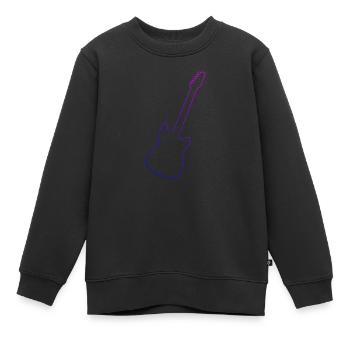 Electric guitar acoustic guitar men - Kids Premium Organic Sweatshirt - black - Front - AI Model Kid Female (0cm)