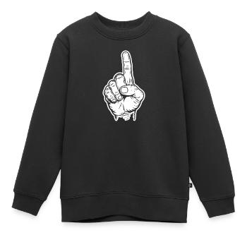 Index - Sweat Premium enfant bio - noir - Devant - AI Model Kid Female (0cm)