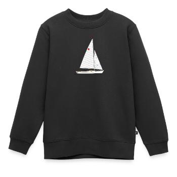 Hansa Jolle Riss - Sweat Premium enfant bio - noir - Devant - AI Model Kid Female (0cm)