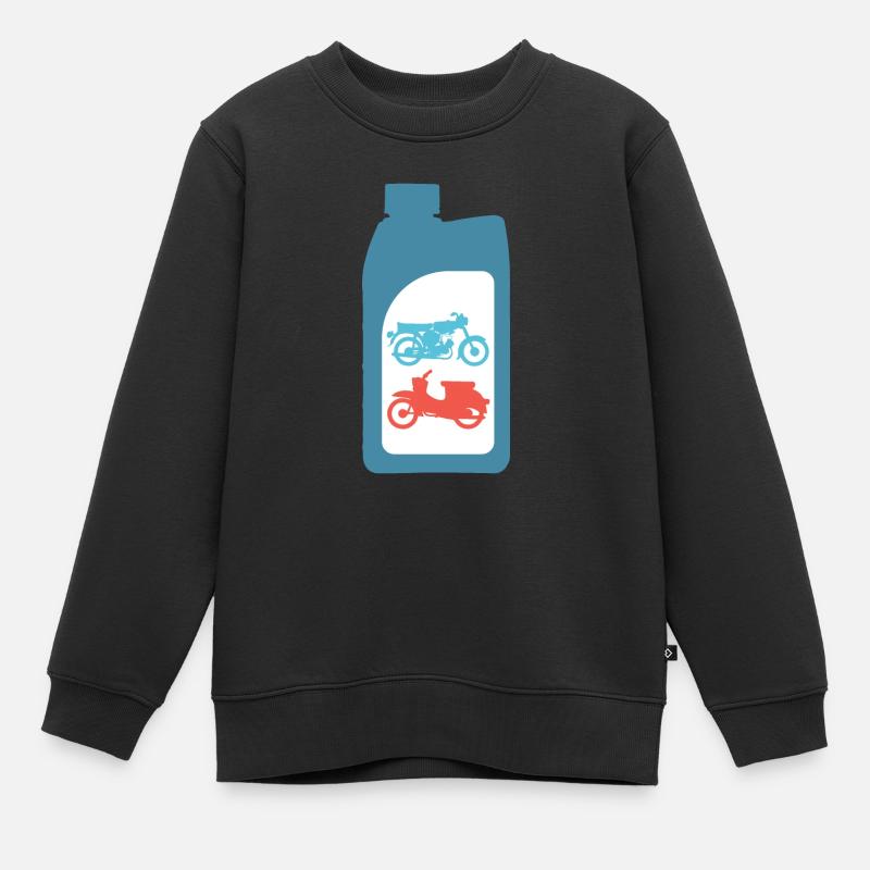 Gasoline mixture two-stroke design Simson DDR Schwalbe S51 - Kids Premium Organic Sweatshirt - black