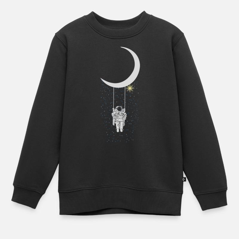 astronaute - Sweat Premium enfant bio - noir