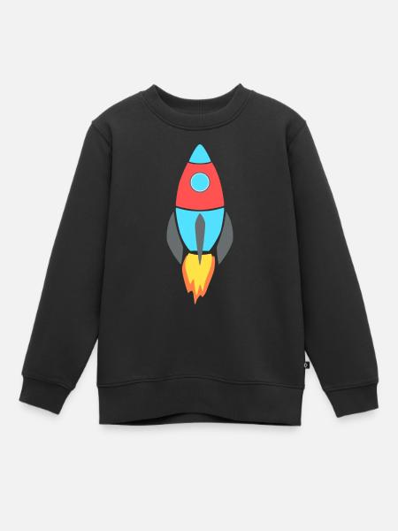 Rocket 1 - Kids Premium Organic Sweatshirt - black