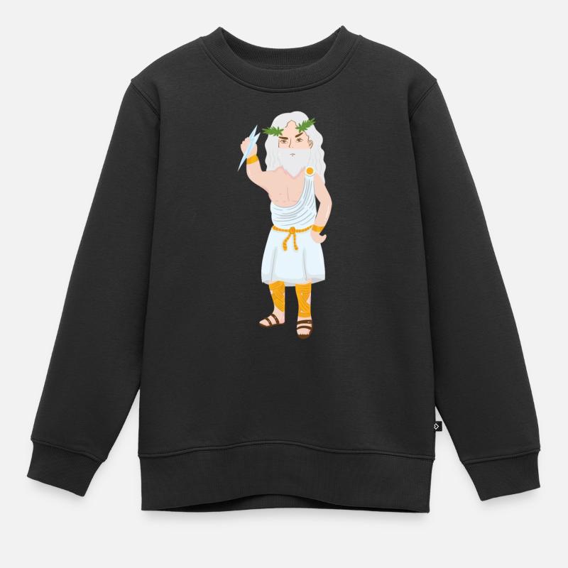 Zeus - Sweat Premium enfant bio - noir