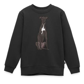 Italienischer Windspiel Windhund Hunde - Kinder Premium Organic Sweatshirt - Schwarz - Vorne - AI Model Kid Female (0cm)