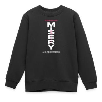 Manifesting Misery Typografie - Kinder Premium Organic Sweatshirt - Schwarz - Vorne - AI Model Kid Female (0cm)