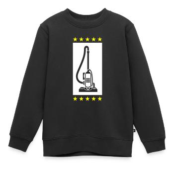 Nettoyage du symbole de l’aspirateur - Sweat Premium enfant bio - noir - Devant - AI Model Kid Female (0cm)