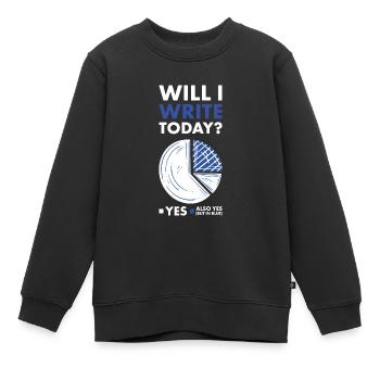 Writer Will I Write Today - Kids Premium Organic Sweatshirt - black - Front - AI Model Kid Female (0cm)