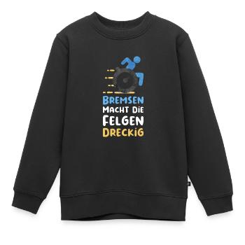 Rollstuhl Behinderung Handicap Rollstuhlfahrer - Kinder Premium Organic Sweatshirt - Schwarz - Vorne - AI Model Kid Female (0cm)