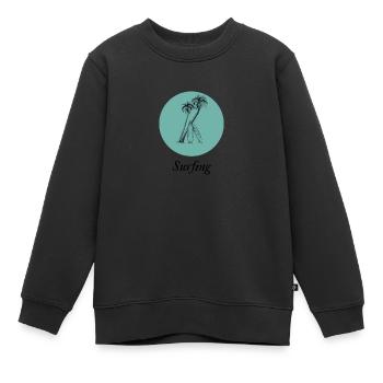 Surf - Sweat Premium enfant bio - noir - Devant - AI Model Kid Female (0cm)