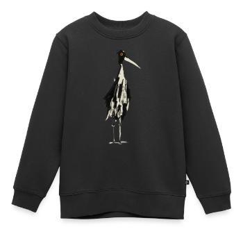 Storch - Kinder Premium Organic Sweatshirt - Schwarz - Vorne - AI Model Kid Female (0cm)