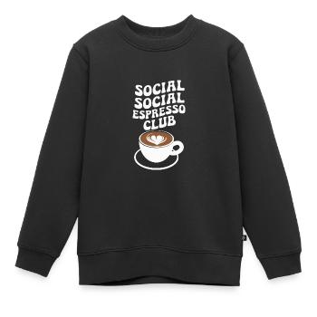 Social Espresso Club - Geschenke für Kaffee-Fans - Kinder Premium Organic Sweatshirt - Schwarz - Vorne - AI Model Kid Female (0cm)