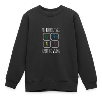 Tableau périodique - Sweat Premium enfant bio - noir - Devant - AI Model Kid Female (0cm)