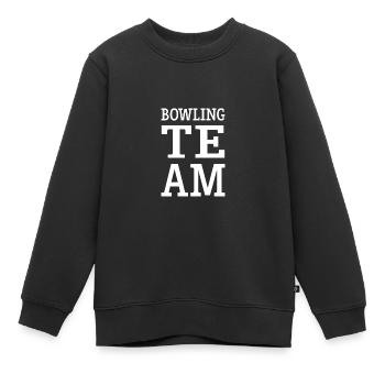 Bowling Team Mannschaft - Kinder Premium Organic Sweatshirt - Schwarz - Vorne - AI Model Kid Female (0cm)