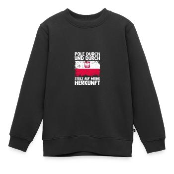 Pole Polnisch Polen - Kinder Premium Organic Sweatshirt - Schwarz - Vorne - AI Model Kid Female (0cm)