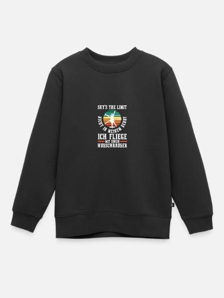 Pilote Hélicoptère Hélicoptère - Sweat Premium enfant bio - noir