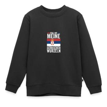 Serbe Serbe Serbie - Sweat Premium enfant bio - noir - Devant - AI Model Kid Female (0cm)
