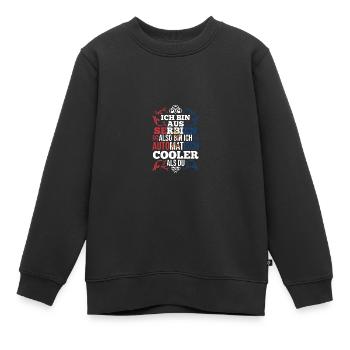 Serbe Serbe Serbie - Sweat Premium enfant bio - noir - Devant - AI Model Kid Female (0cm)