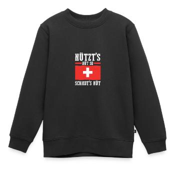 Schweizer Schweiz - Kinder Premium Organic Sweatshirt - Schwarz - Vorne - AI Model Kid Female (0cm)