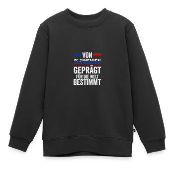 Slovènes Slovénie - Sweat Premium enfant bio - noir - Devant - AI Model Kid Female (0cm)