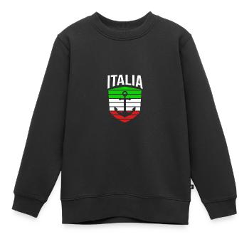 Italie Italien Italien Italie - Sweat Premium enfant bio - noir - Devant - AI Model Kid Female (0cm)
