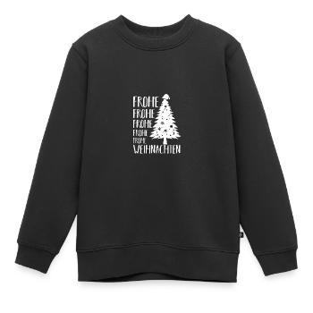 Santa Claus Christmas presents - Kids Premium Organic Sweatshirt - black - Front - AI Model Kid Female (0cm)