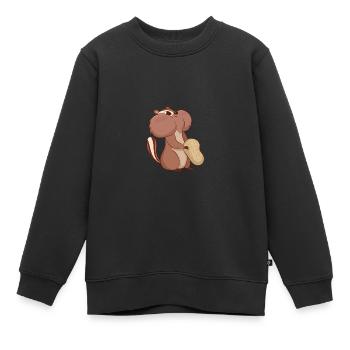 Chipmunk Écureuil rayé - Sweat Premium enfant bio - noir - Devant - AI Model Kid Female (0cm)
