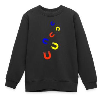 Magnet Symbol - Kinder Premium Organic Sweatshirt - Schwarz - Vorne - AI Model Kid Female (0cm)