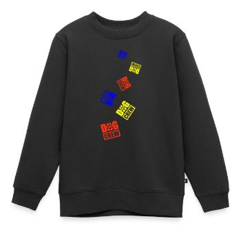 Dog Crew Bunt - Kinder Premium Organic Sweatshirt - Schwarz - Vorne - AI Model Kid Female (0cm)