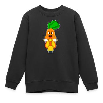 Carotte Scooter - Sweat Premium enfant bio - noir - Devant - AI Model Kid Female (0cm)