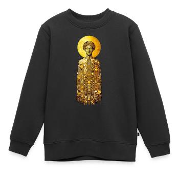 Gustav Klimt Gott - Kids Premium Organic Sweatshirt - black - Front - AI Model Kid Female (0cm)