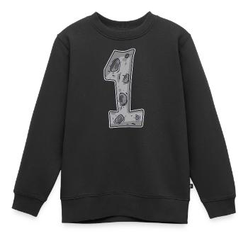 1 - Erster Eins Mond - Kinder Premium Organic Sweatshirt - Schwarz - Vorne - AI Model Kid Female (0cm)