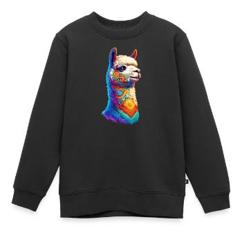 Alpaka - Kinder Premium Organic Sweatshirt - Schwarz - Vorne - AI Model Kid Female (0cm)