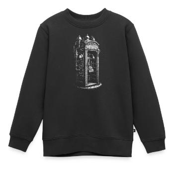 Viktorianische Steampunk-Telefonzelle - Kinder Premium Organic Sweatshirt - Schwarz - Vorne - AI Model Kid Female (0cm)