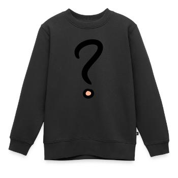 Fragezeichen Symbol, Satzzeichen Vektor-Zeichnung - Kinder Premium Organic Sweatshirt - Schwarz - Vorne - AI Model Kid Female (0cm)