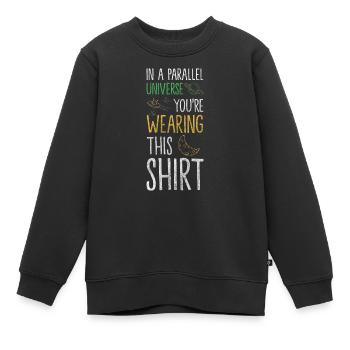 Univers Étoiles Cosmos - Sweat Premium enfant bio - noir - Devant - AI Model Kid Female (0cm)