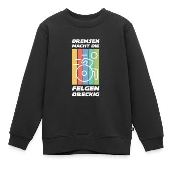 Rollstuhl Behinderung Handicap Rollstuhlfahrer - Kinder Premium Organic Sweatshirt - Schwarz - Vorne - AI Model Kid Female (0cm)