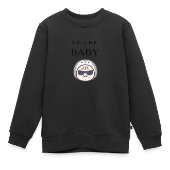 Call me Baby - Kinder Premium Organic Sweatshirt - Schwarz - Vorne - AI Model Kid Female (0cm)