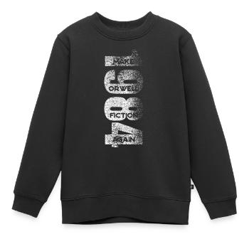 1984 - make Orwell fiction again - Kinder Premium Organic Sweatshirt - Schwarz - Vorne - AI Model Kid Female (0cm)
