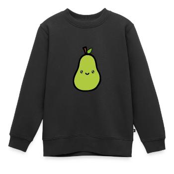 Poire - Sweat Premium enfant bio - noir - Devant - AI Model Kid Female (0cm)